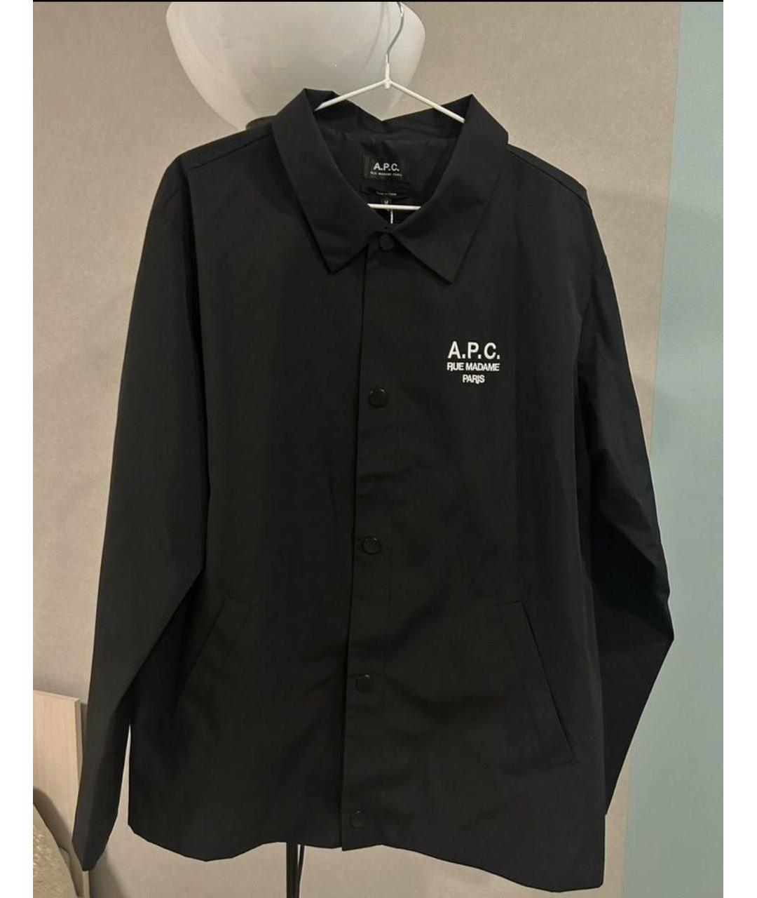 A.P.C. Черная полиэстеровая куртка, фото 5