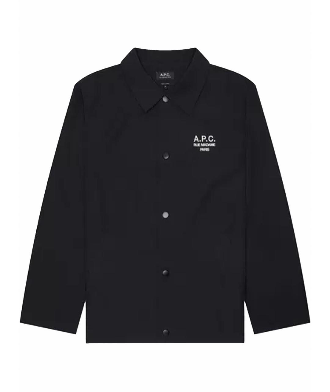 A.P.C. Черная полиэстеровая куртка, фото 1