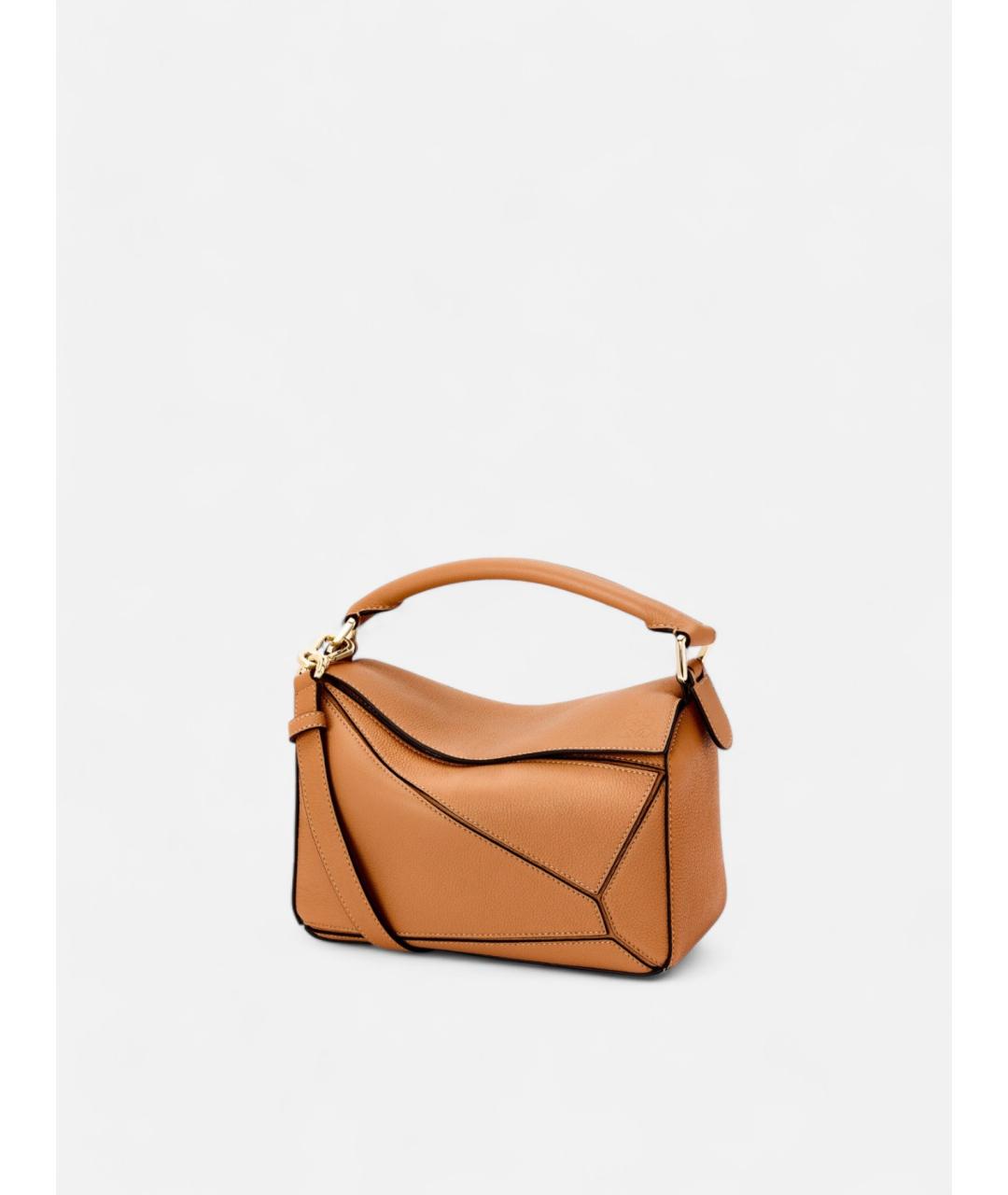 LOEWE Бежевая кожаная сумка через плечо, фото 4