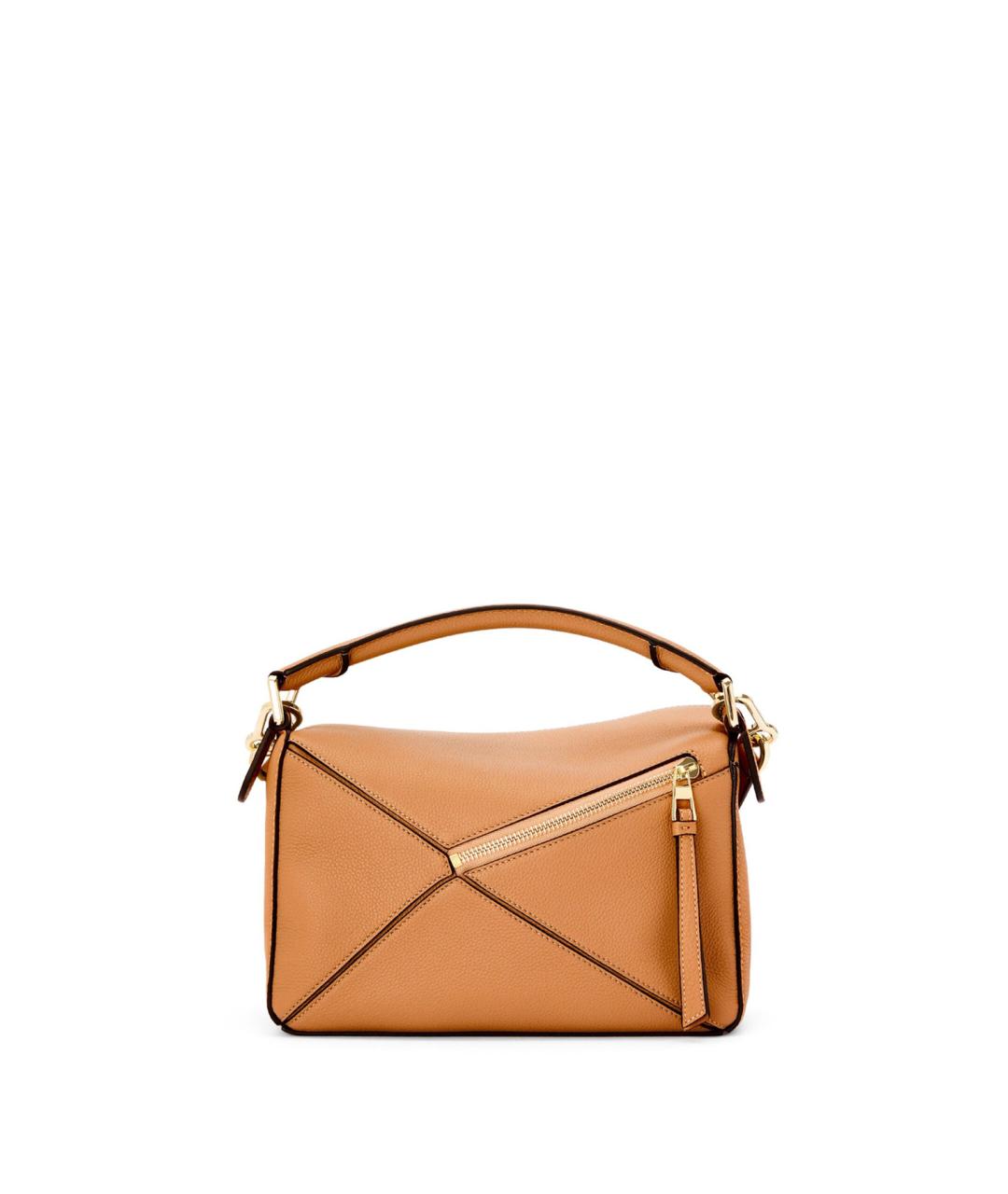 LOEWE Бежевая кожаная сумка через плечо, фото 3