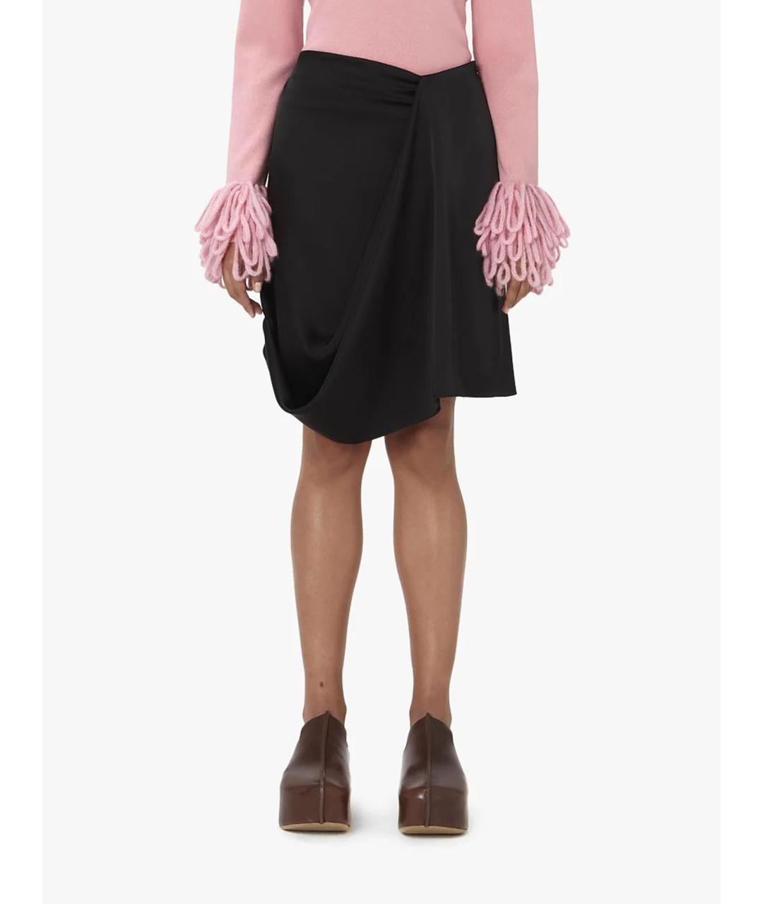 J.W.ANDERSON Черная ацетатная юбка миди, фото 2