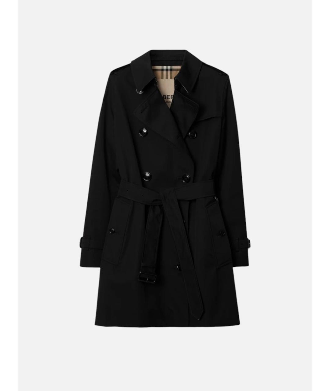 BURBERRY Черный хлопковый тренч/плащ, фото 6