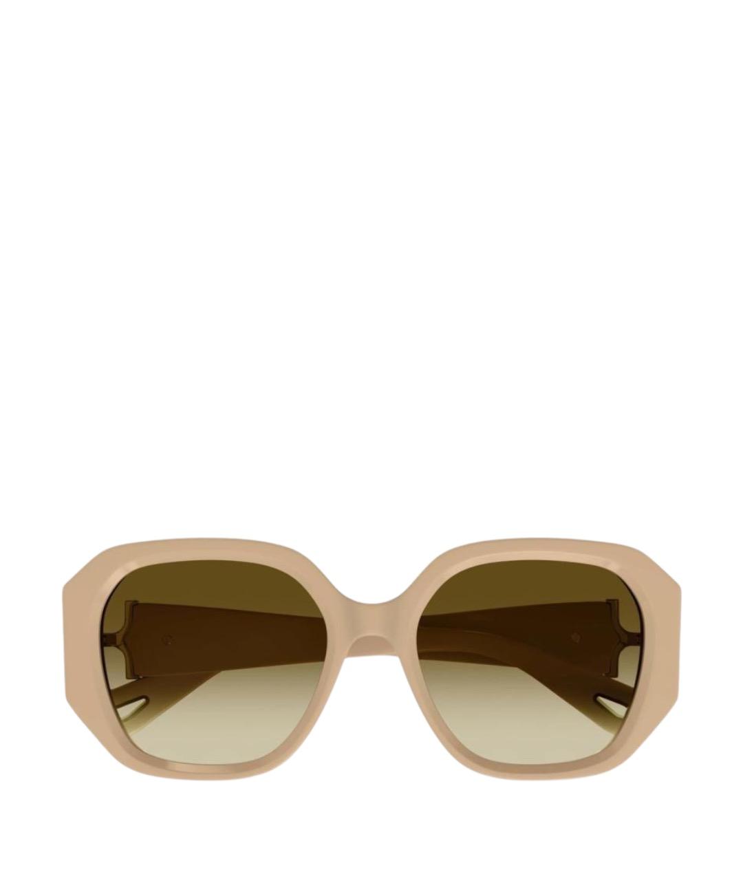 CHLOE Бежевые солнцезащитные очки, фото 1