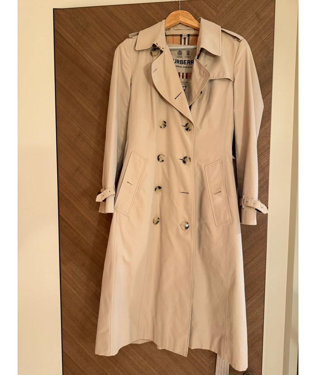 BURBERRY Бежевый хлопковый тренч/плащ, фото 2