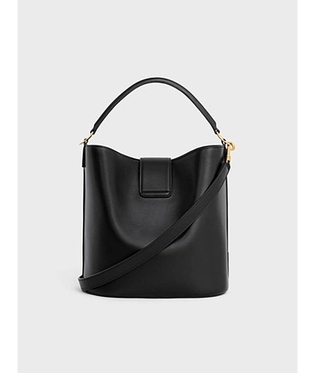 CELINE Черная кожаная сумка тоут, фото 4