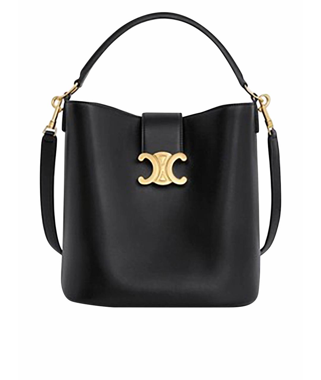 CELINE Черная кожаная сумка тоут, фото 1