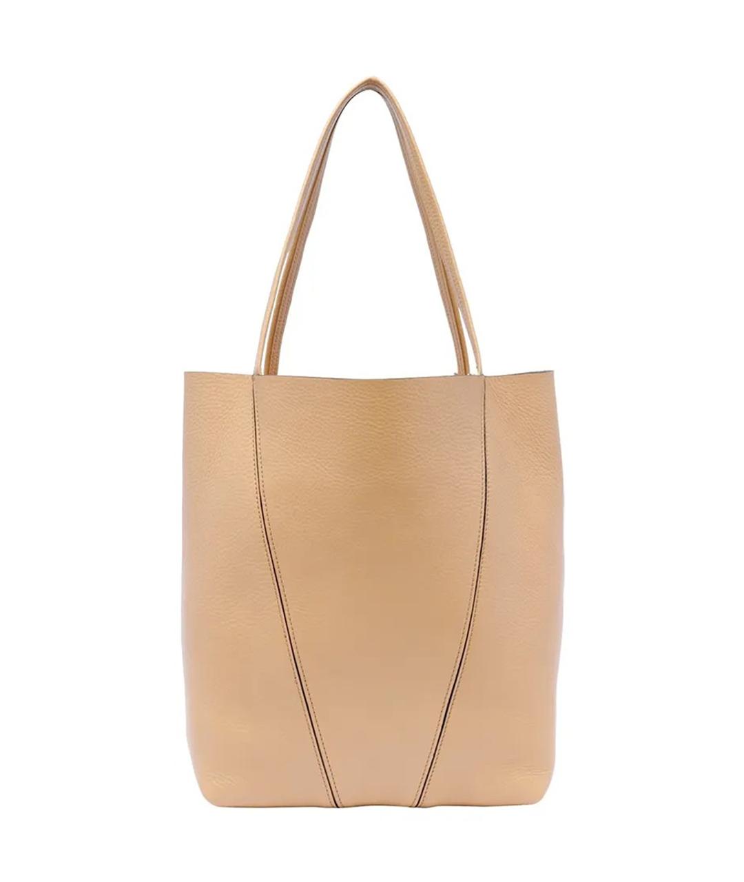 CHLOE Бежевая кожаная сумка тоут, фото 3