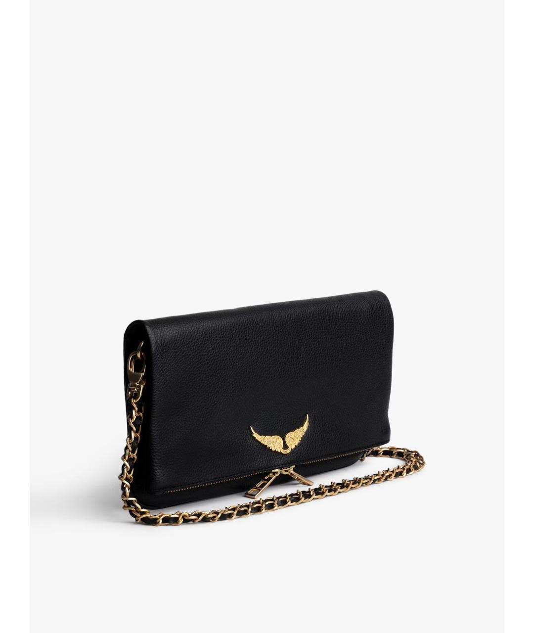 ZADIG & VOLTAIRE Черная кожаная сумка через плечо, фото 5