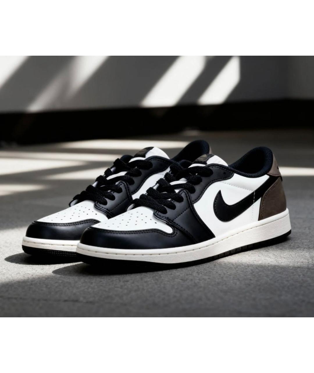 JORDAN Коричневые кожаные кроссовки, фото 2