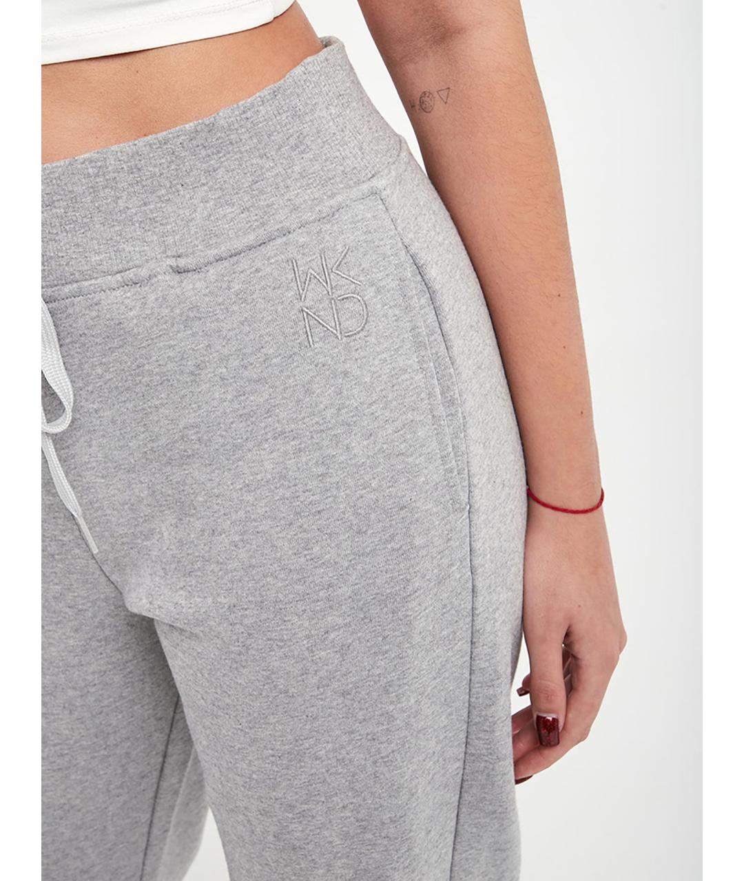 WEEKEND MAX MARA Серые хлопковые спортивные брюки и шорты, фото 4