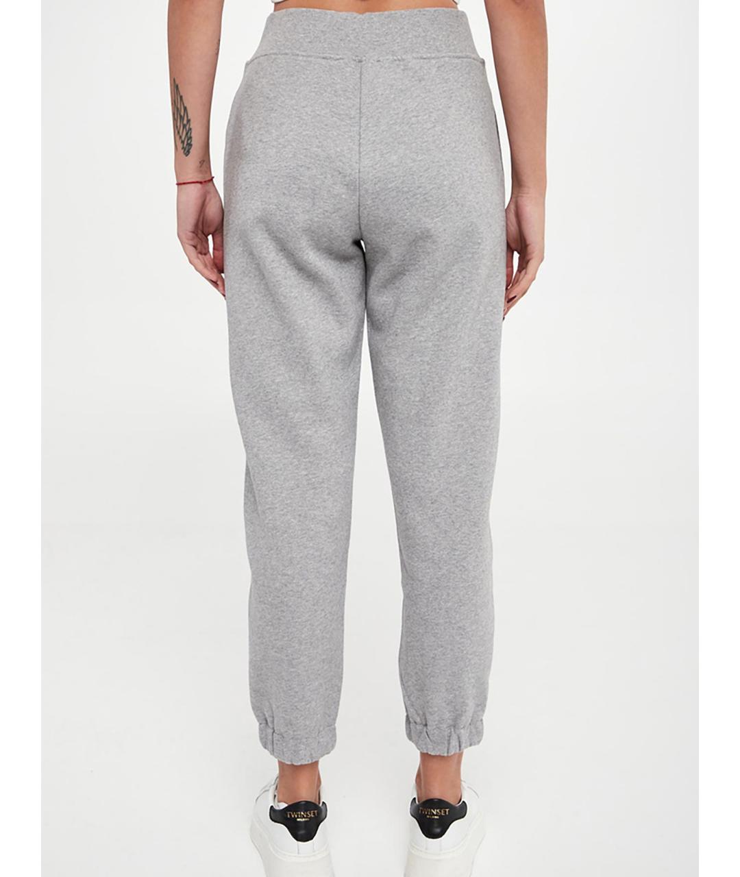 WEEKEND MAX MARA Серые хлопковые спортивные брюки и шорты, фото 3