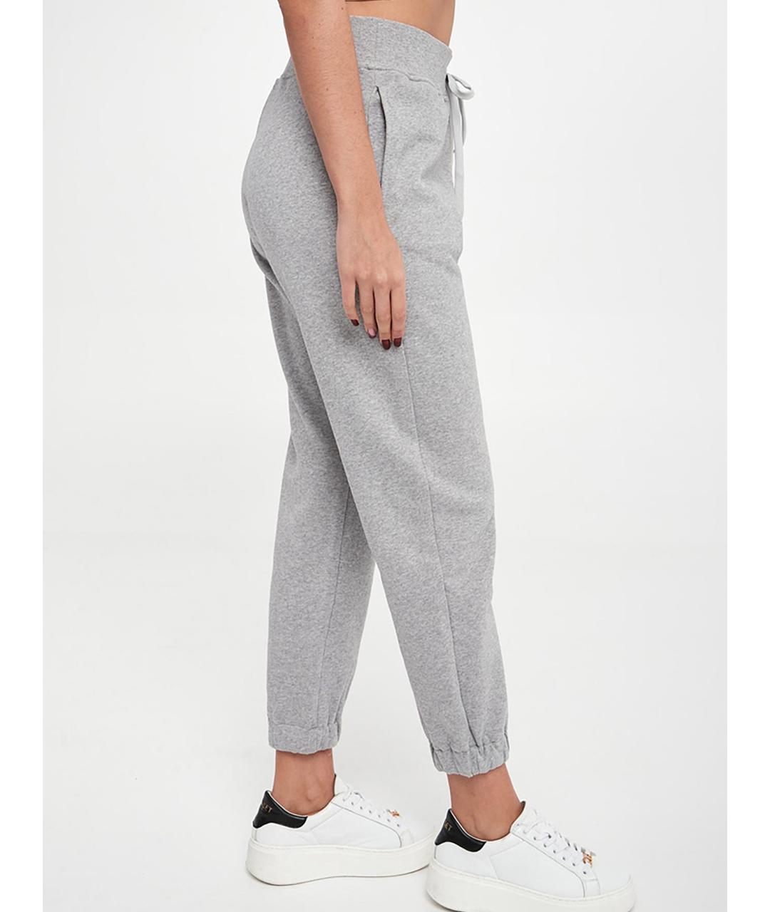 WEEKEND MAX MARA Серые хлопковые спортивные брюки и шорты, фото 5