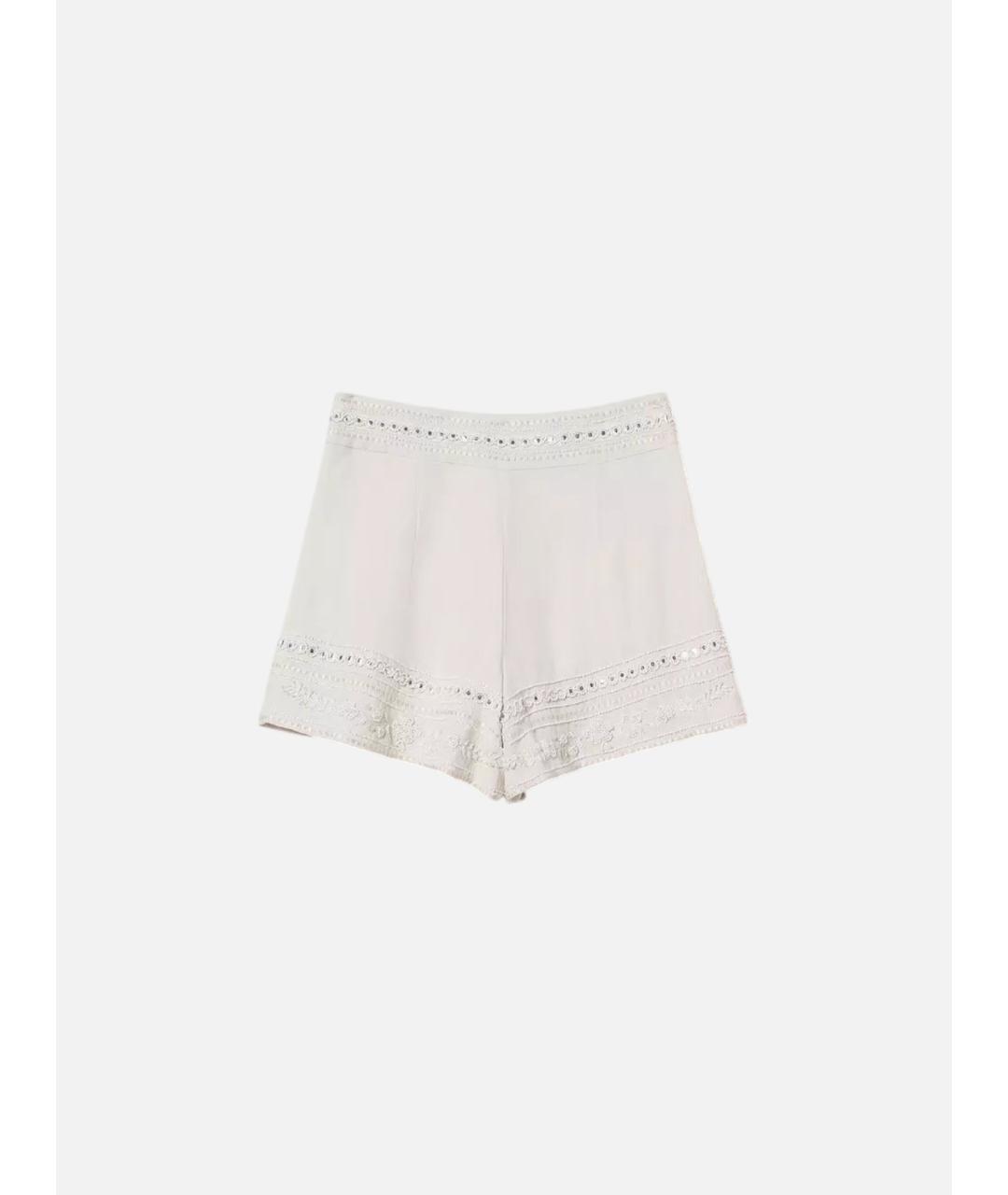 TWIN-SET Бежевые вискозные шорты, фото 6