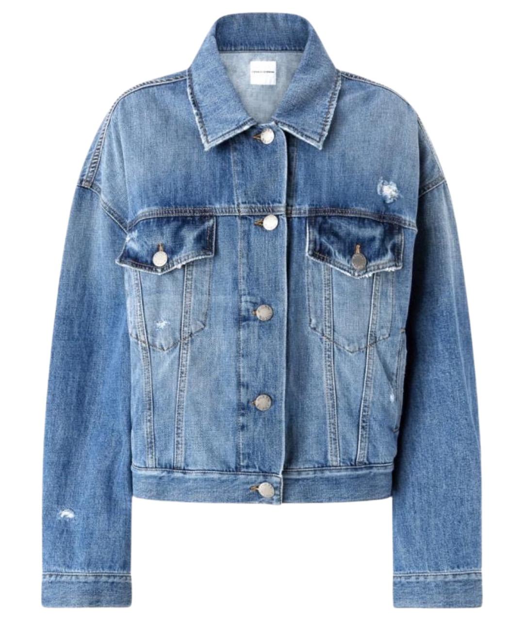 PINKO Синяя хлопковая куртка, фото 1