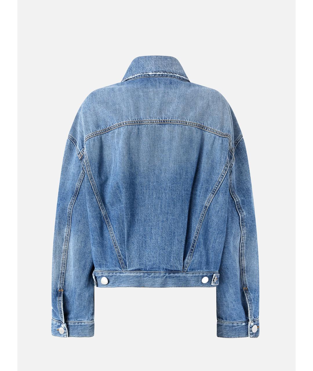 PINKO Синяя хлопковая куртка, фото 6