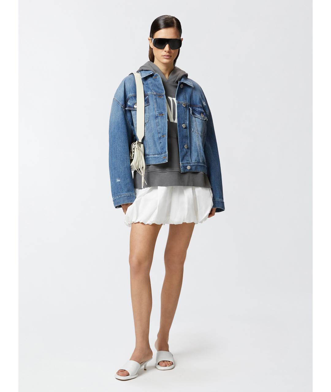 PINKO Синяя хлопковая куртка, фото 2