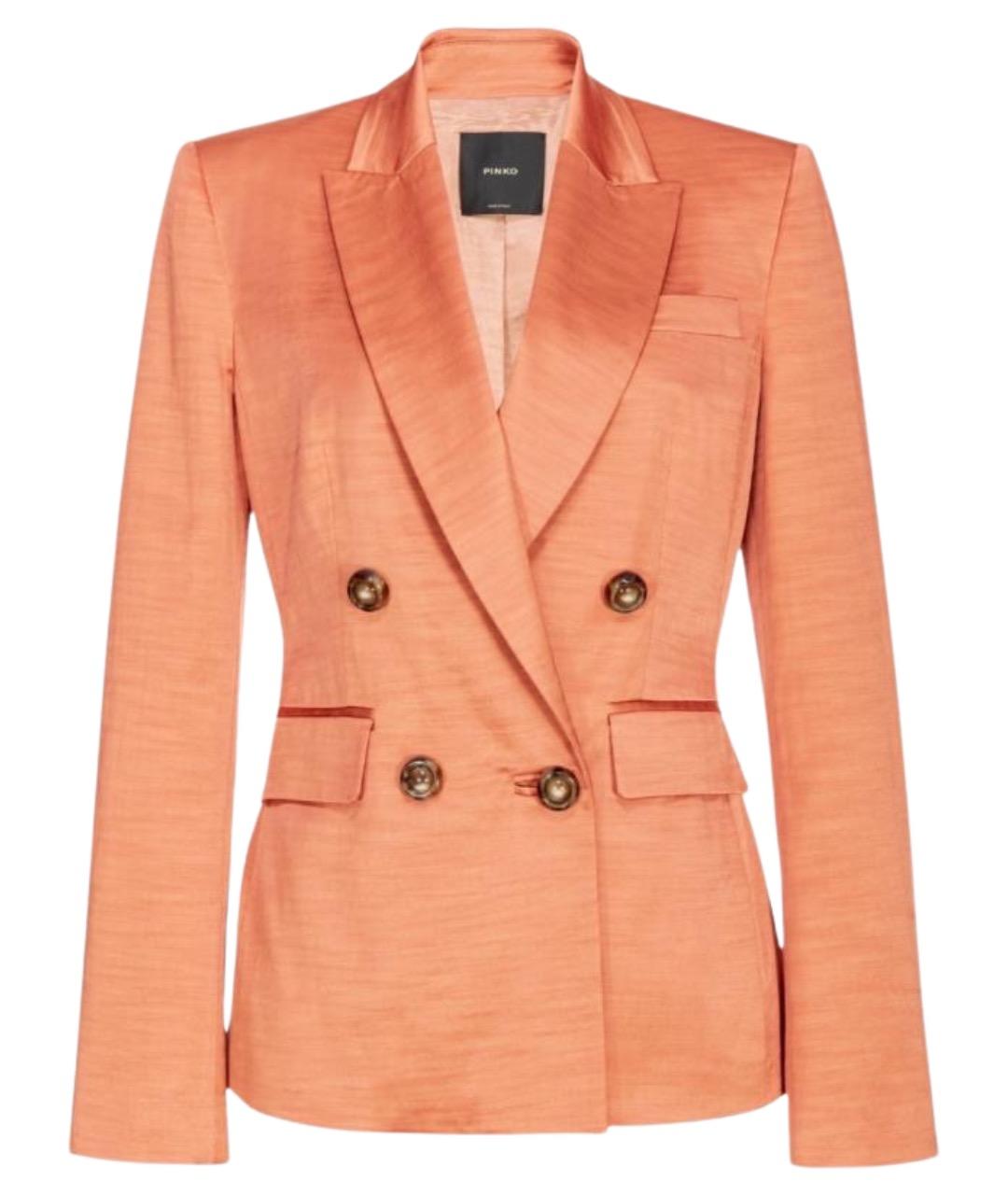 PINKO Оранжевый хлопковый жакет/пиджак, фото 1