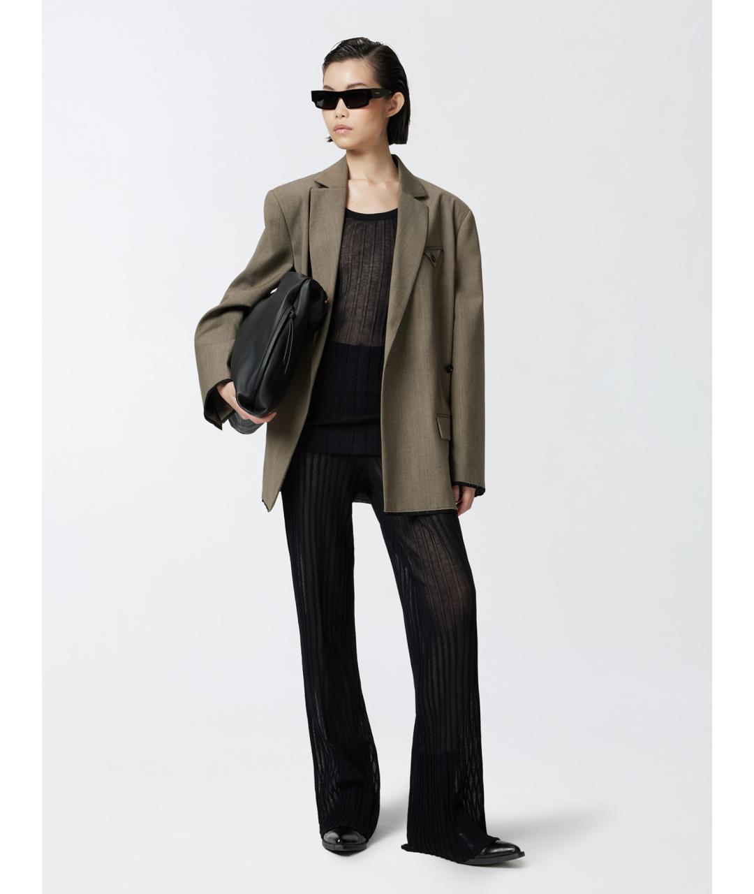 PINKO Черная хлопковая майка, фото 2