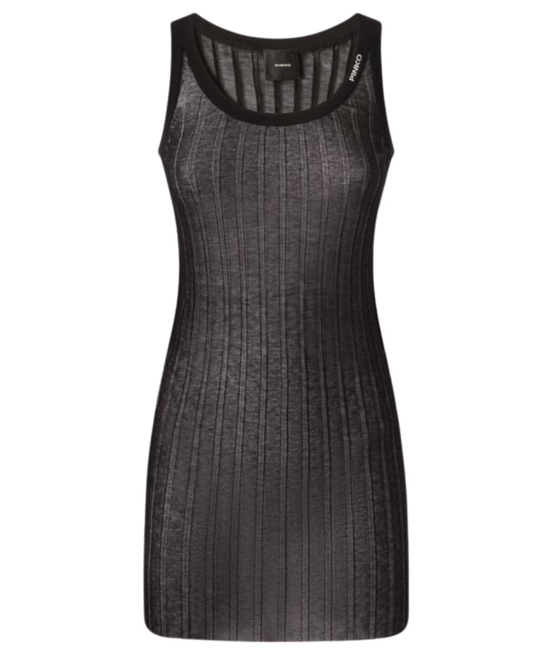 PINKO Черная хлопковая майка, фото 1