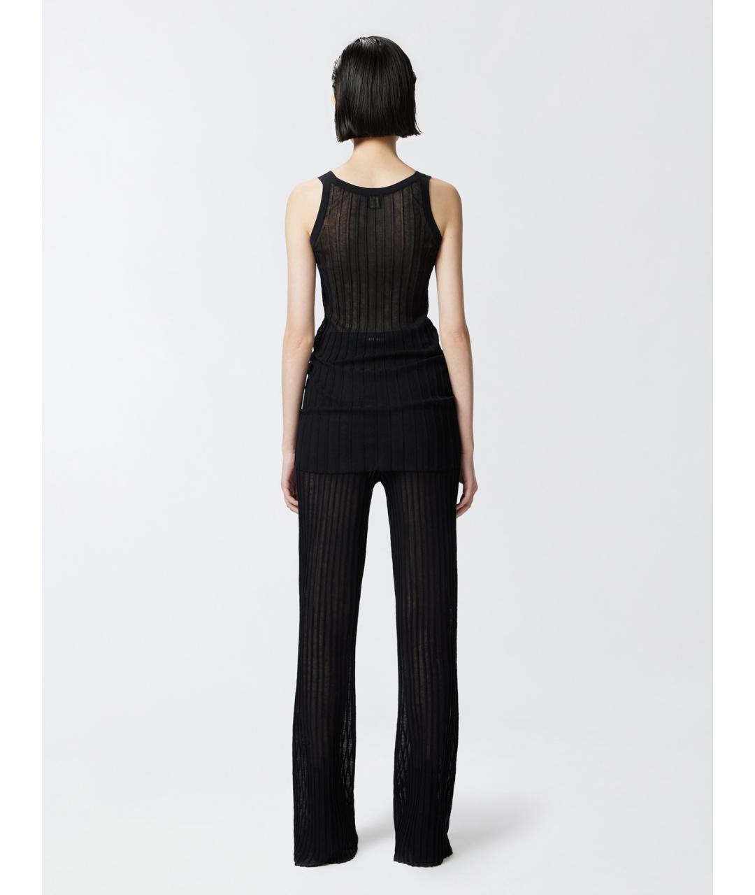 PINKO Черная хлопковая майка, фото 4