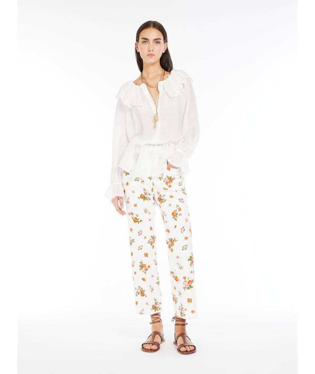 WEEKEND MAX MARA Белая вискозная блузы, фото 2