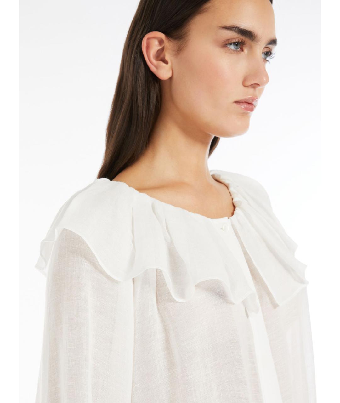 WEEKEND MAX MARA Белая вискозная блузы, фото 3