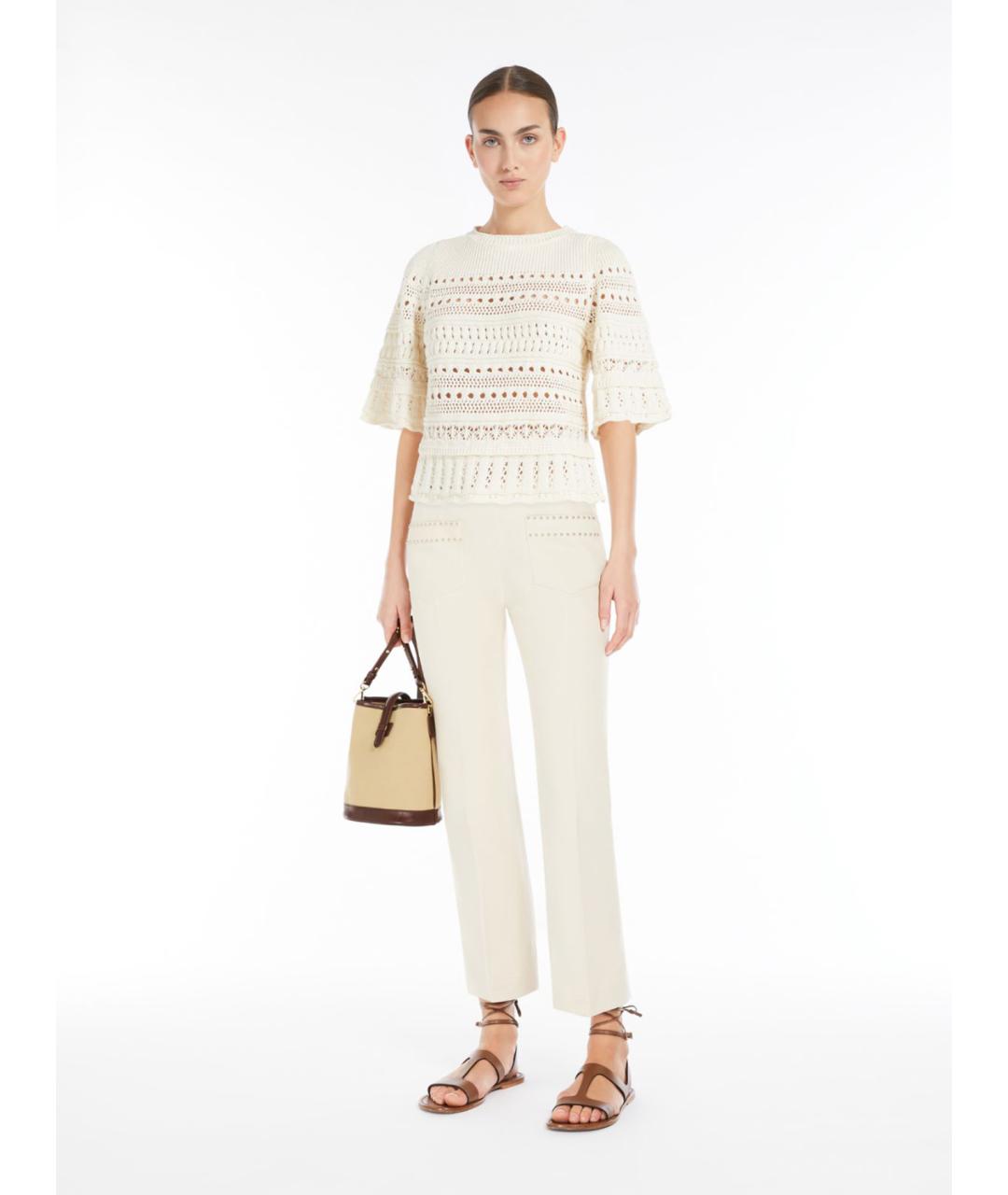 WEEKEND MAX MARA Бежевый хлопковый кардиган, фото 2