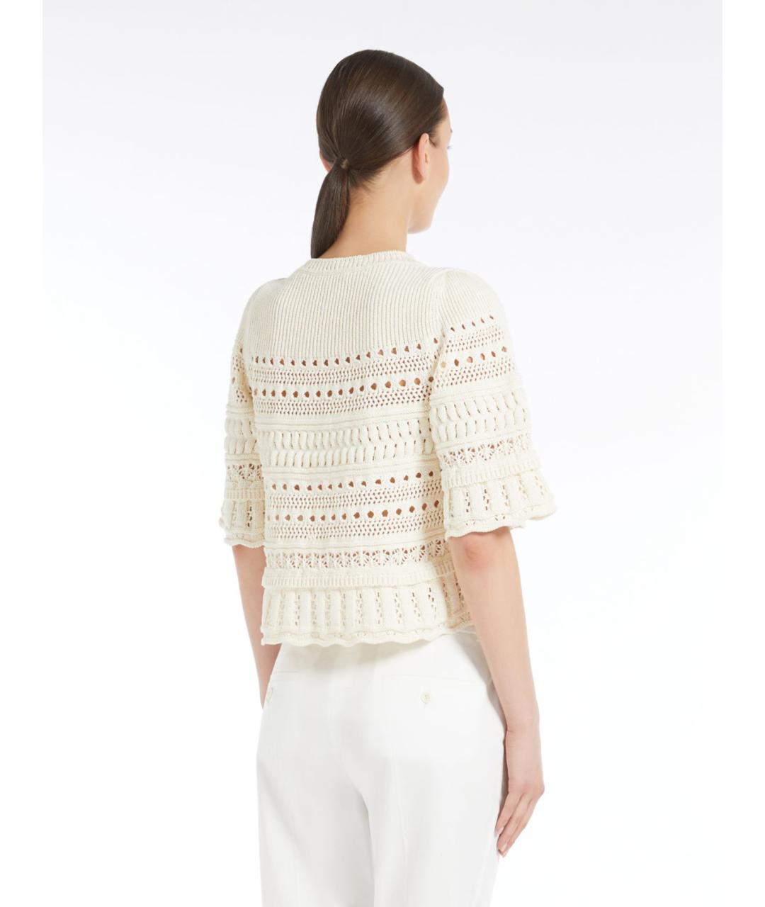 WEEKEND MAX MARA Бежевый хлопковый кардиган, фото 3