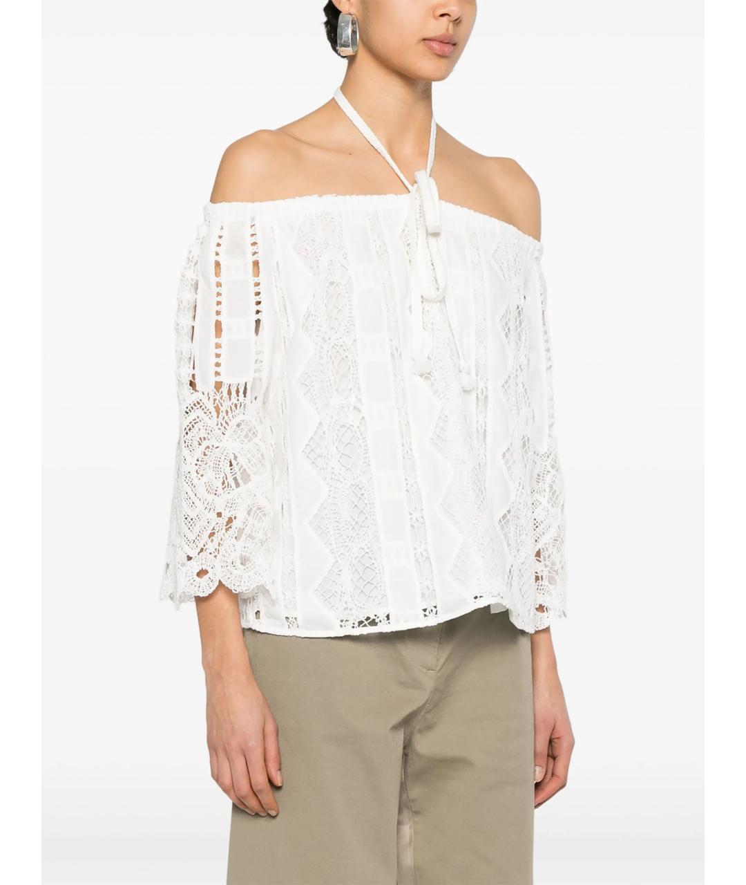 PINKO Белая хлопковая блузы, фото 3