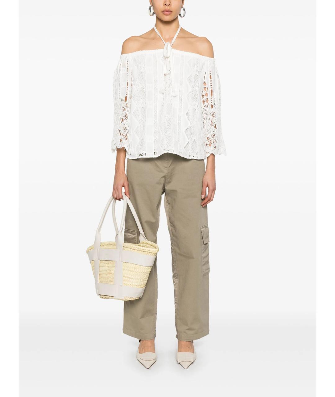 PINKO Белая хлопковая блузы, фото 2