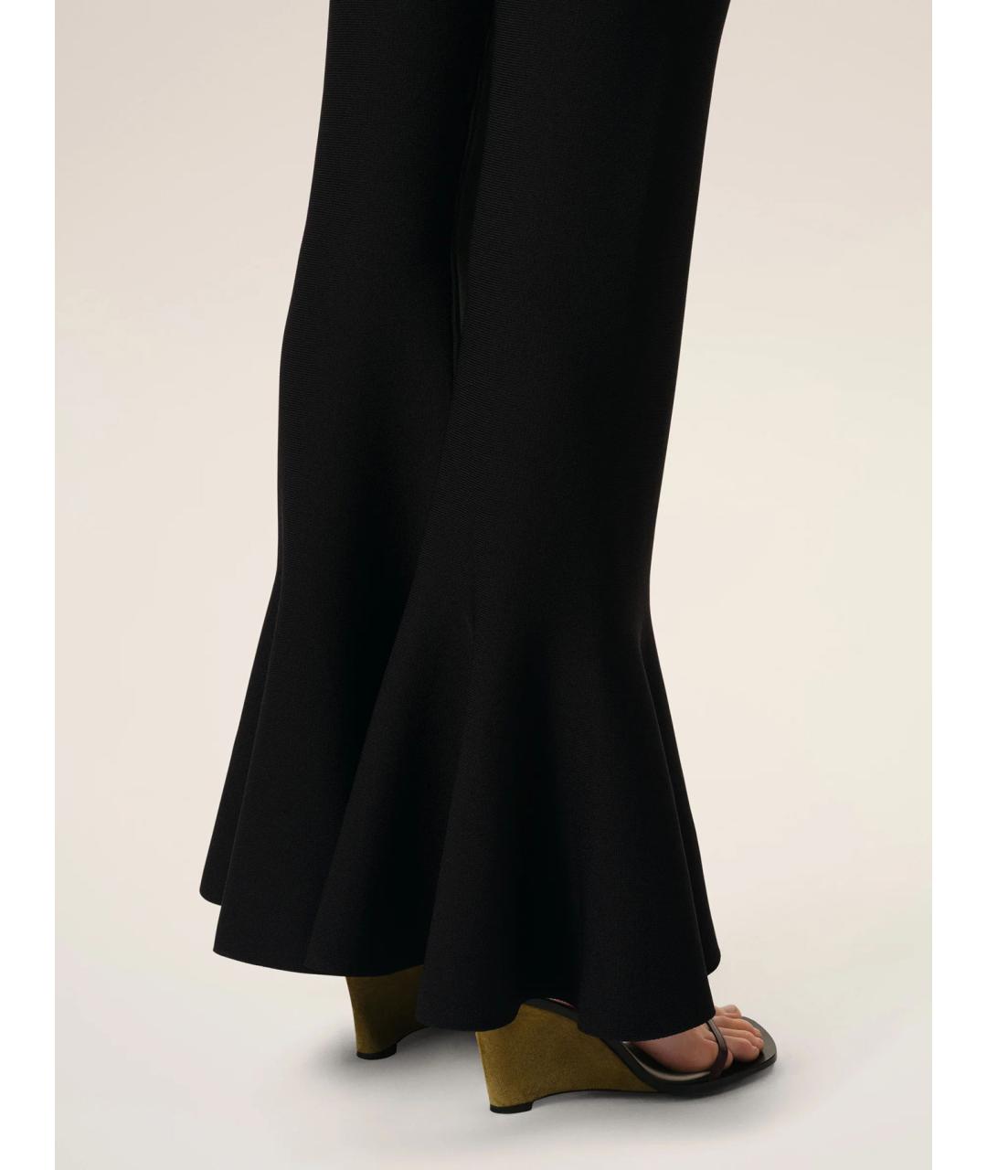 Ami Paris Черные вискозные брюки широкие, фото 5