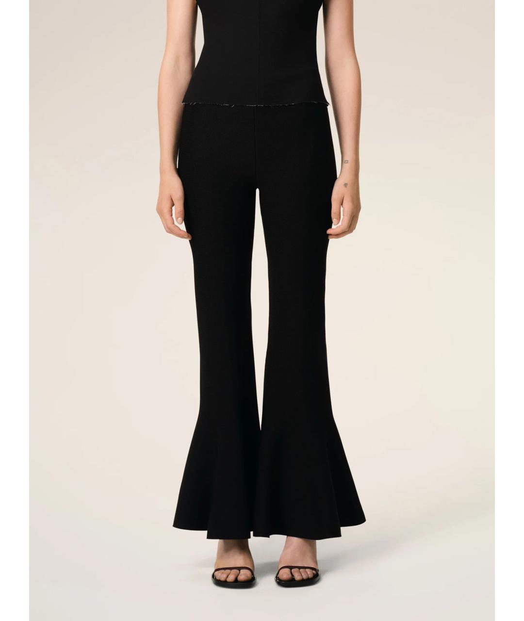 Ami Paris Черные вискозные брюки широкие, фото 3