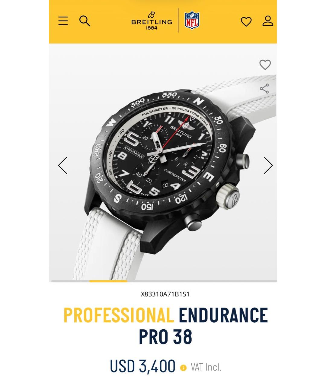 BREITLING Белые часы, фото 2