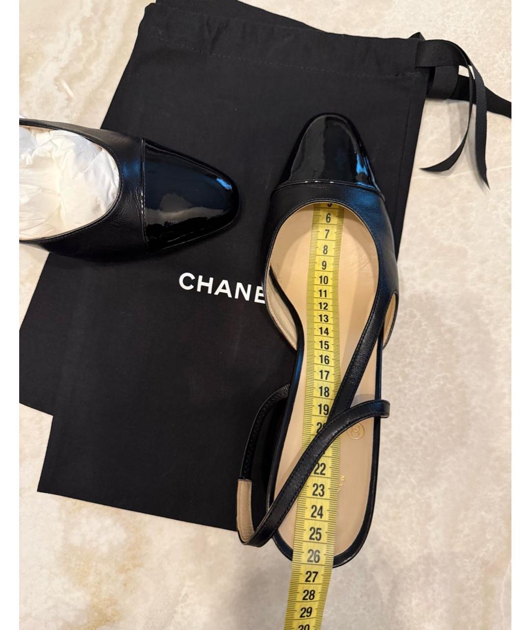 CHANEL Черные кожаные туфли, фото 7