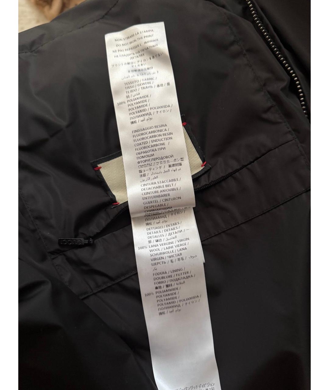 GUCCI Черная полиамидовая куртка, фото 5