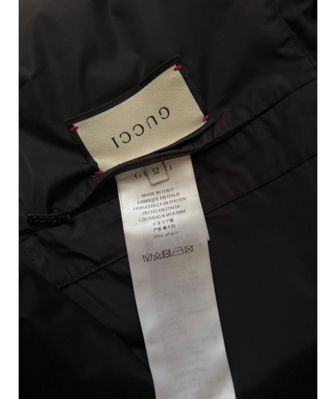GUCCI Черная полиамидовая куртка, фото 4