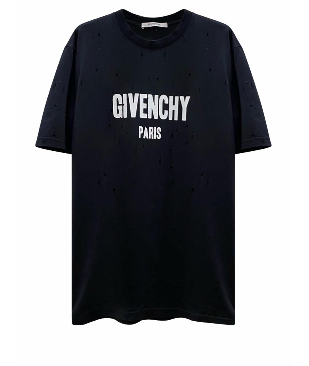 GIVENCHY Черная хлопковая футболка, фото 1