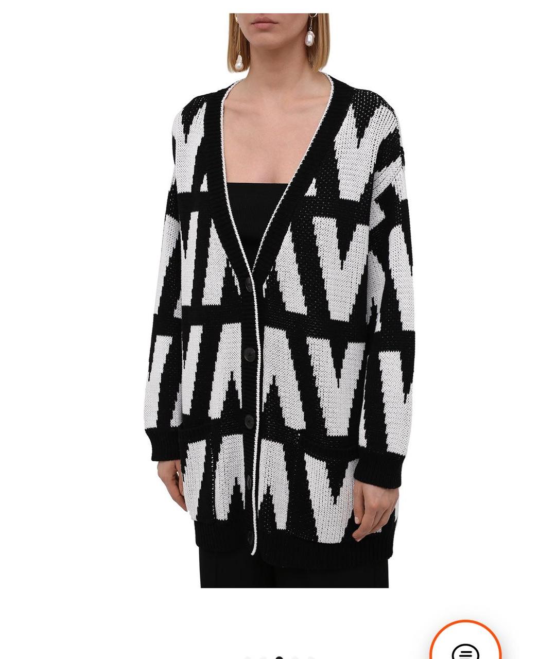 VALENTINO Черный хлопковый кардиган, фото 6