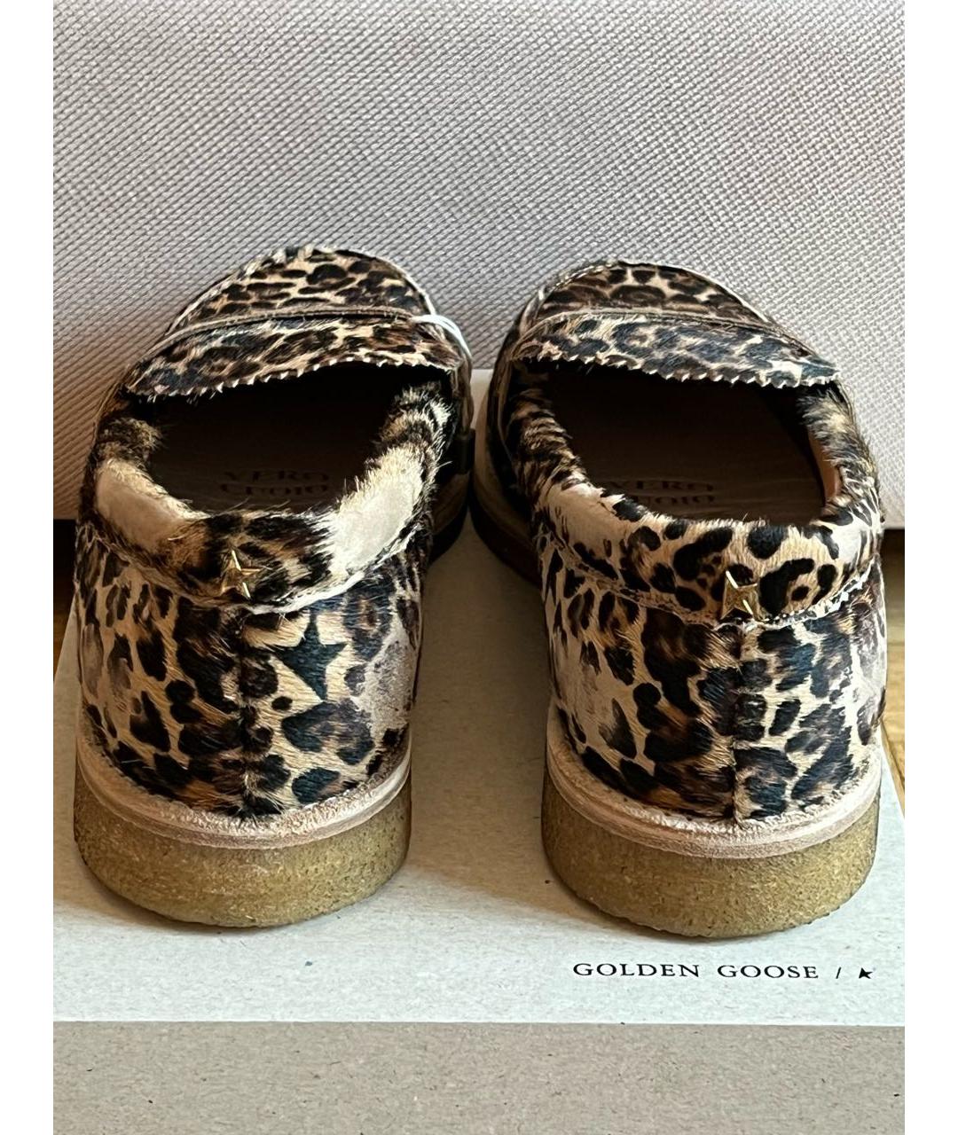 GOLDEN GOOSE DELUXE BRAND Коричневые кожаные лоферы, фото 5