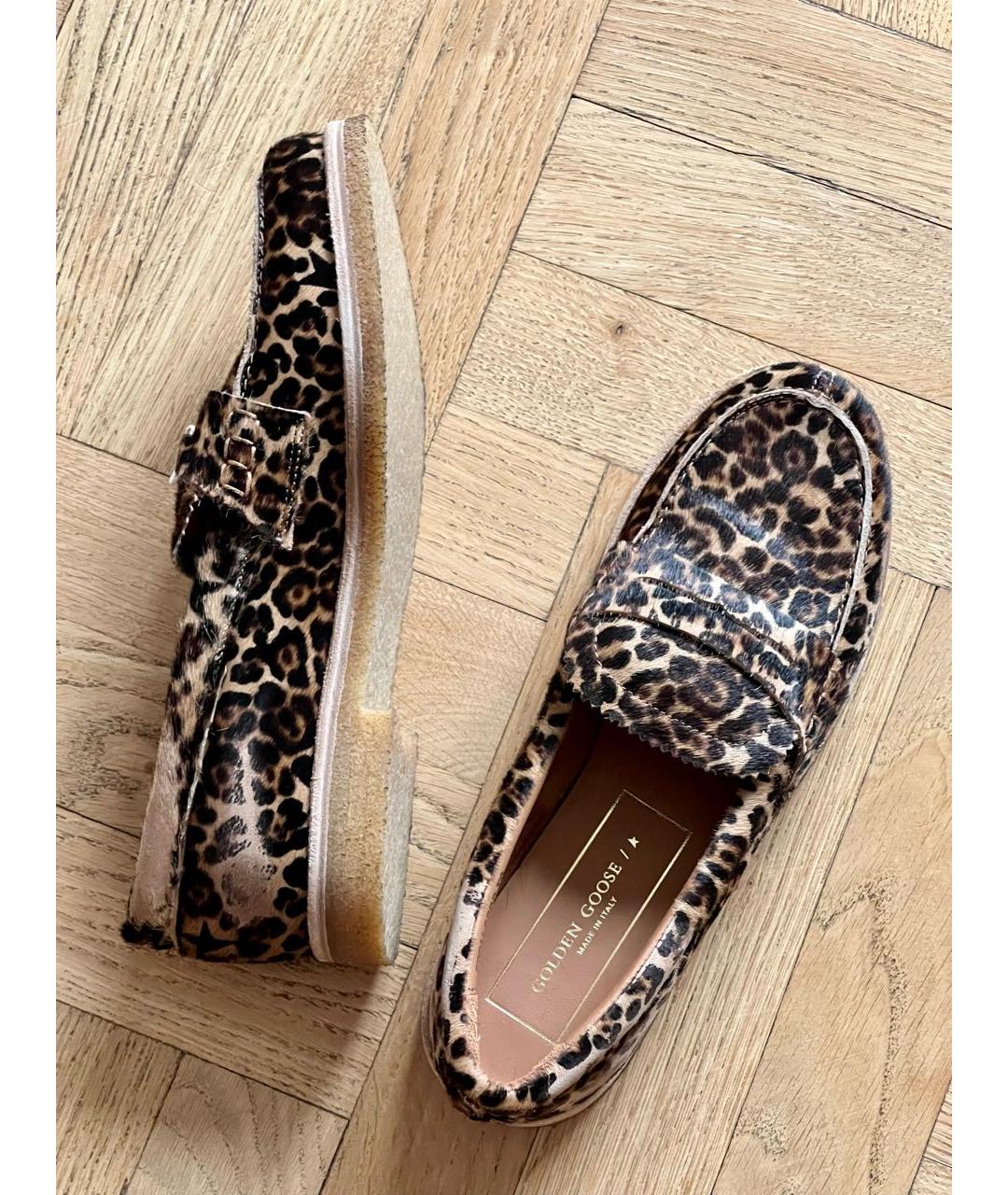 GOLDEN GOOSE DELUXE BRAND Коричневые кожаные лоферы, фото 6