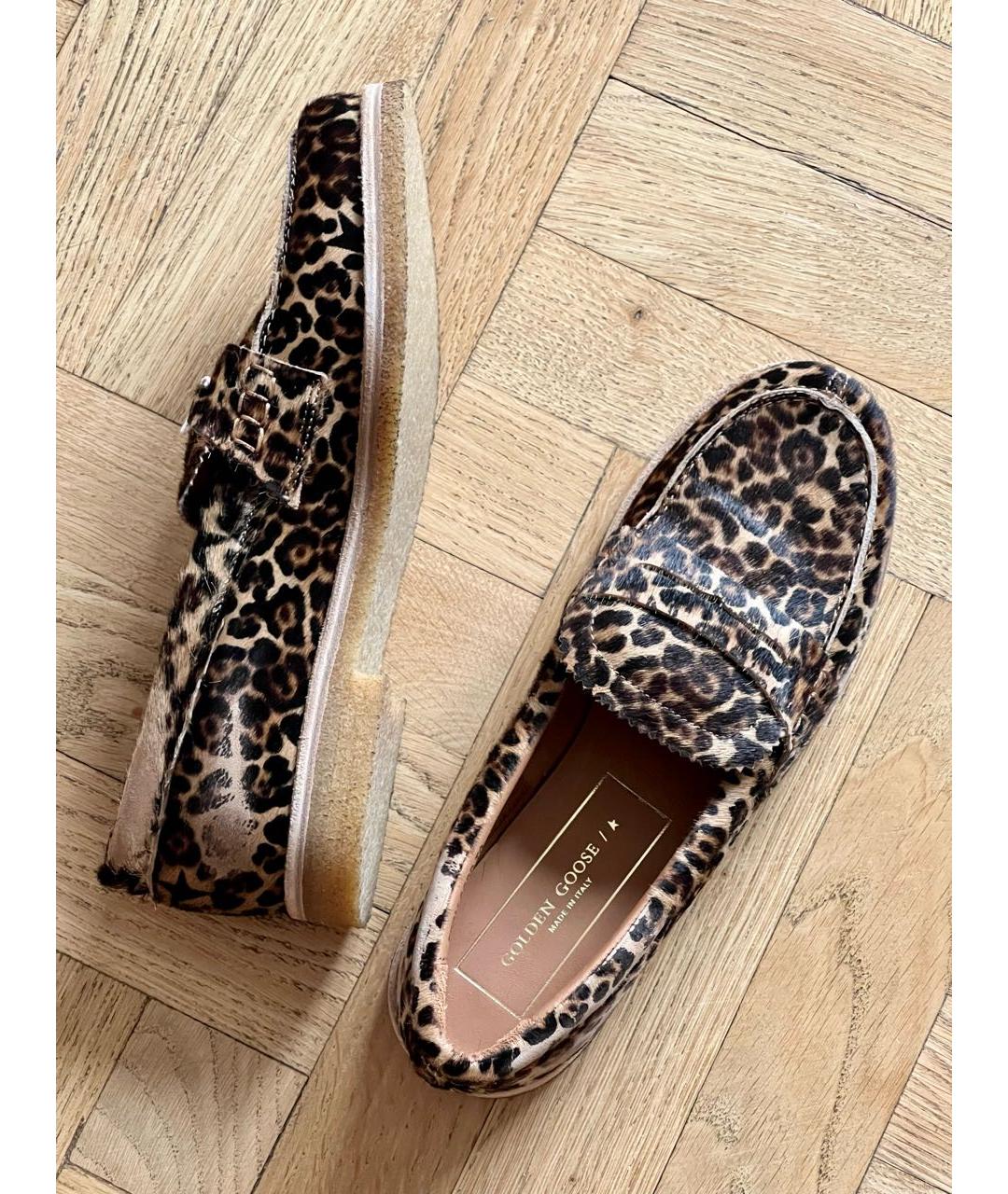 GOLDEN GOOSE DELUXE BRAND Коричневые кожаные лоферы, фото 7
