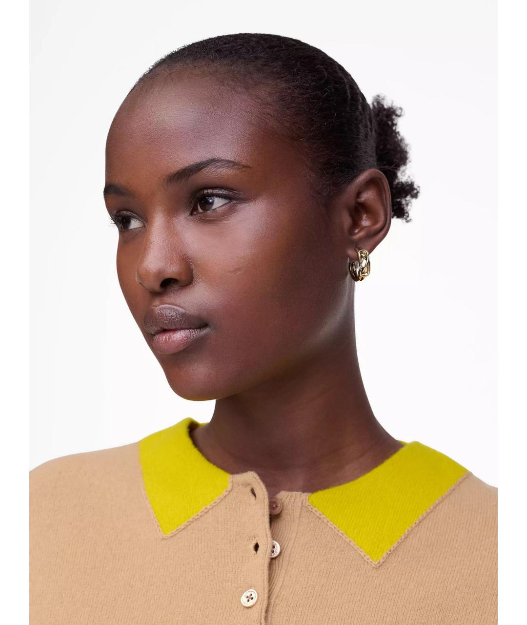 MARC JACOBS Золотые металлические серьги, фото 2