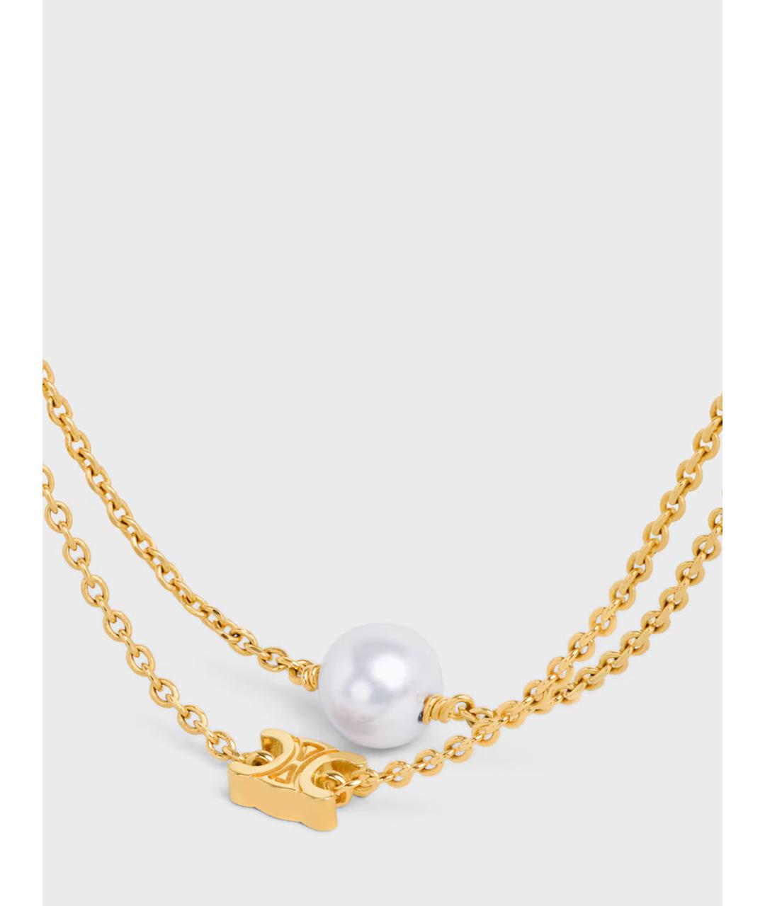 CELINE Золотой металлический браслет, фото 2