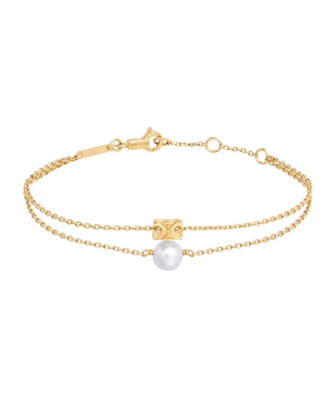 CELINE Золотой металлический браслет, фото 1