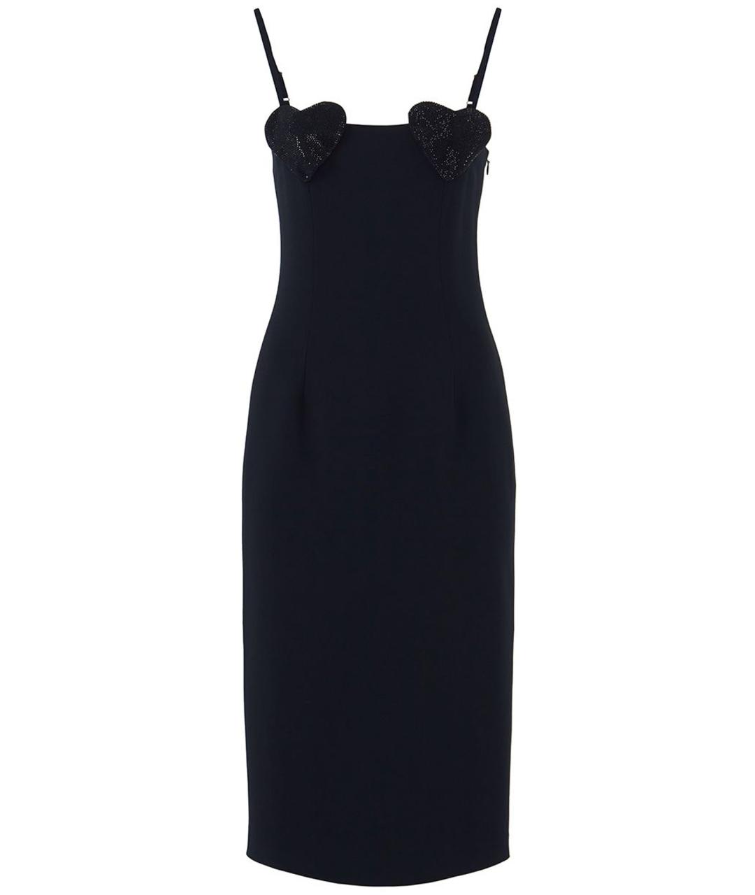 BLUMARINE Черное атласное коктейльное платье, фото 1