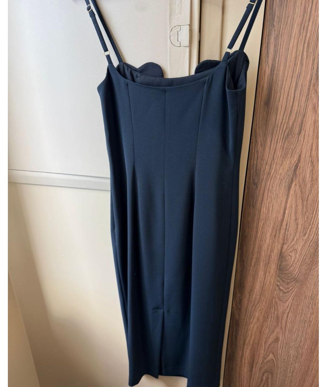 BLUMARINE Черное атласное коктейльное платье, фото 2