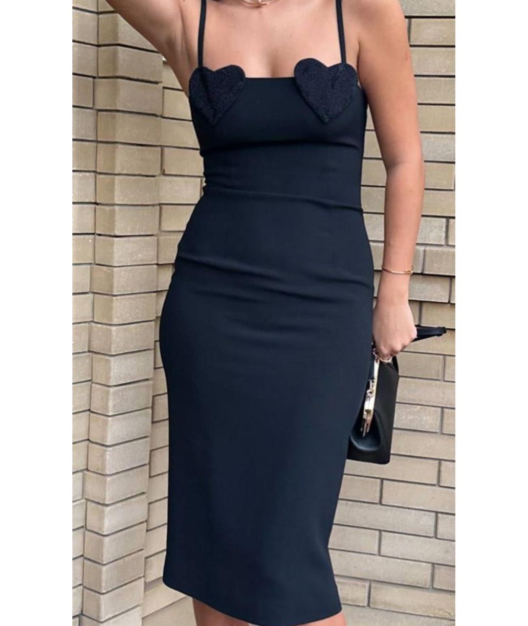 BLUMARINE Черное атласное коктейльное платье, фото 6