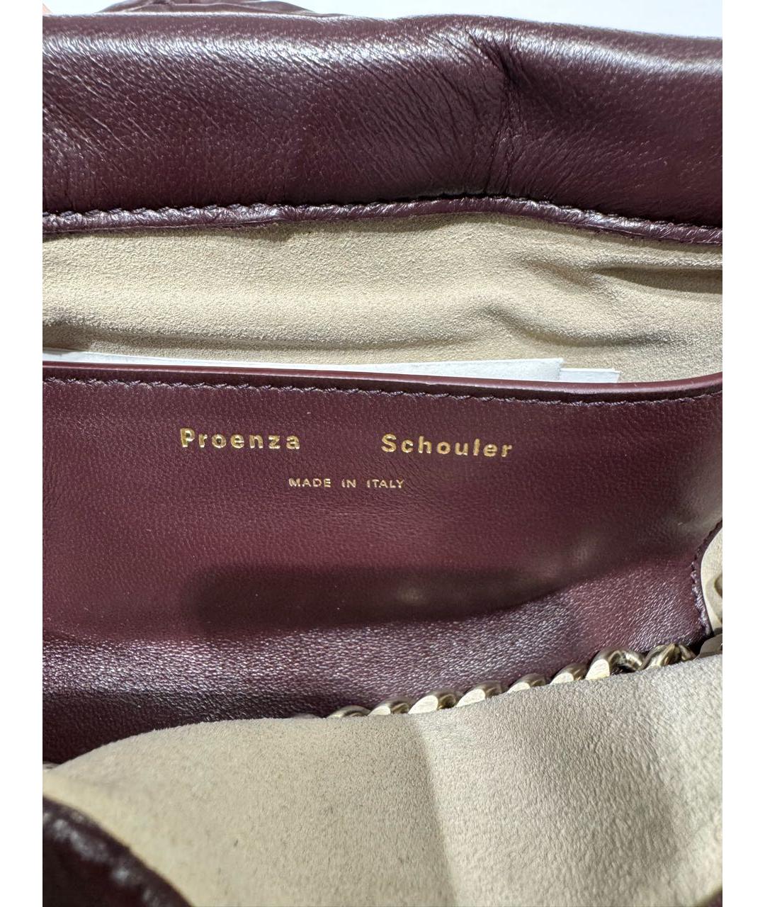 PROENZA SCHOULER Бордовая кожаная сумка через плечо, фото 4