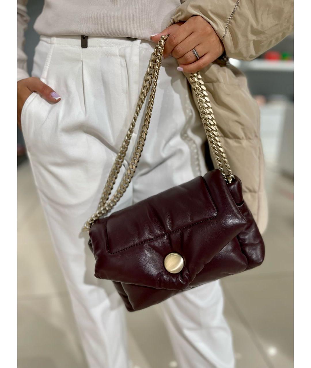 PROENZA SCHOULER Бордовая кожаная сумка через плечо, фото 8