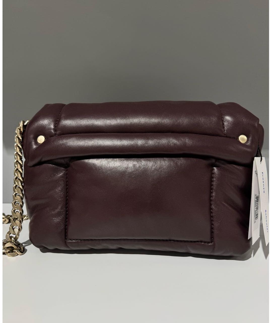 PROENZA SCHOULER Бордовая кожаная сумка через плечо, фото 3